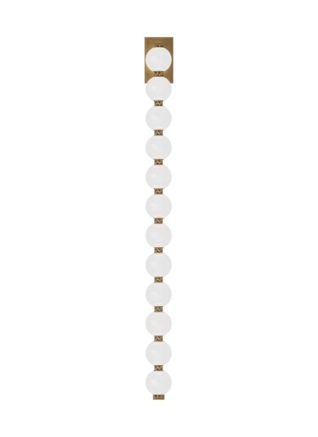 Natural Brass LED Wall Sconce from the Perle Collection