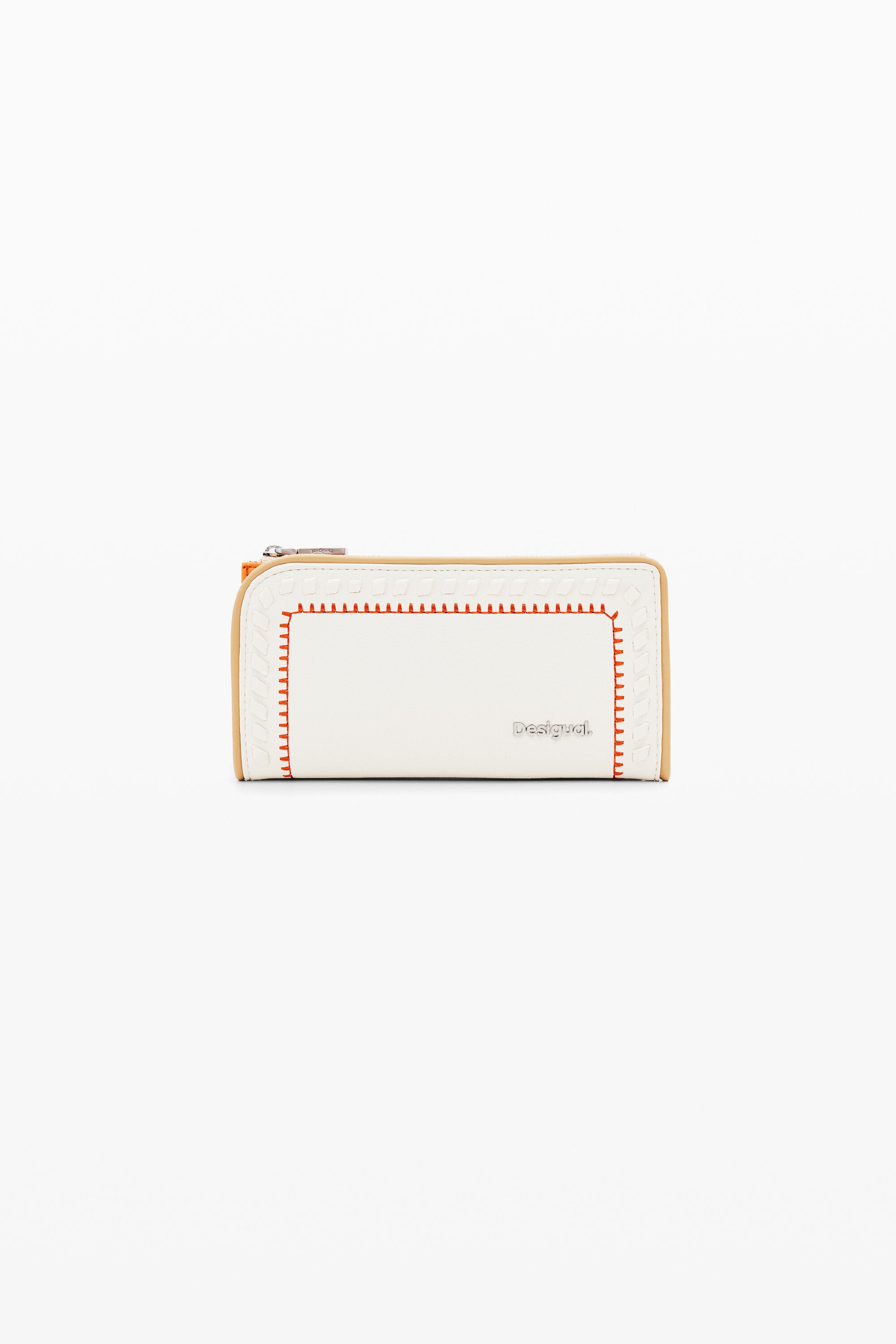 L wallet with topstitching
