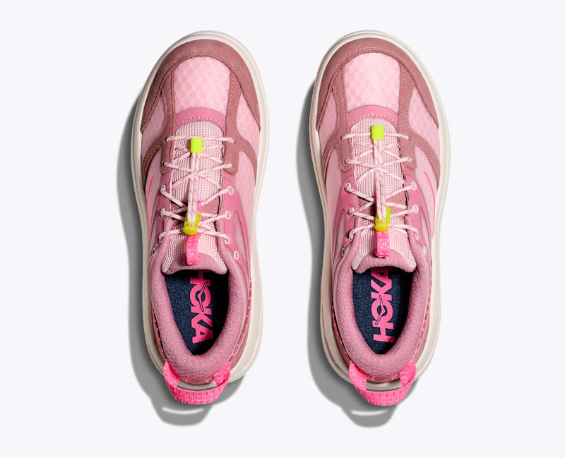 HOKA Bondi B3LS Shoes in Dried Rose/Neon Rose