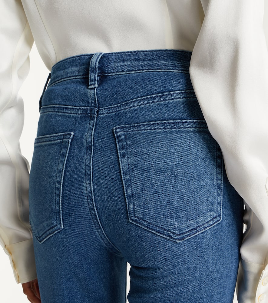Le Sleek cropped high-rise straight jeans