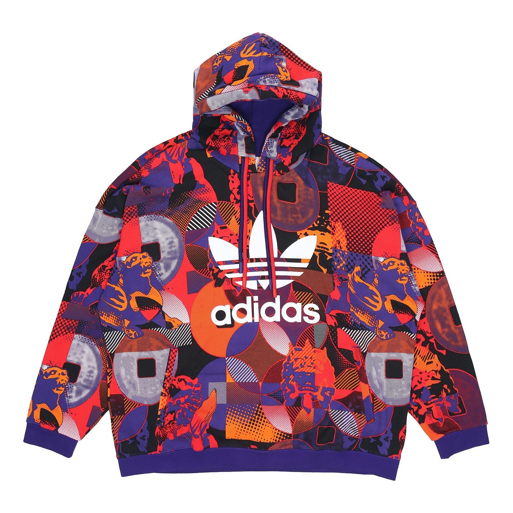 Men's originals Series Cny Casual Sports Hooded Pullover Purple