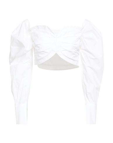 Woman Top White Size 10 Cotton