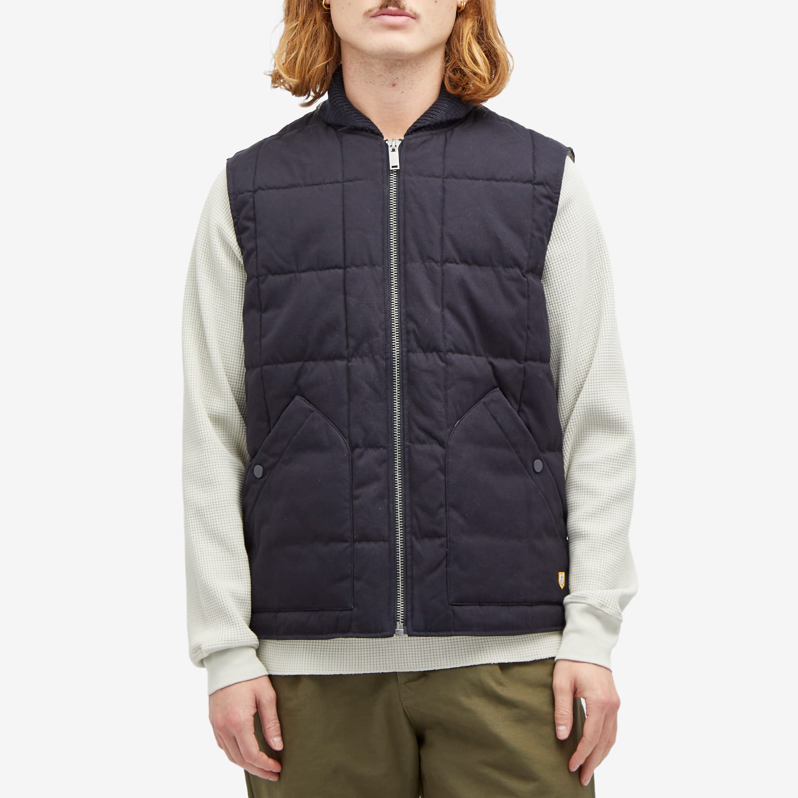 Armor-Lux Men's Padded Zip Vest in Rich Navy