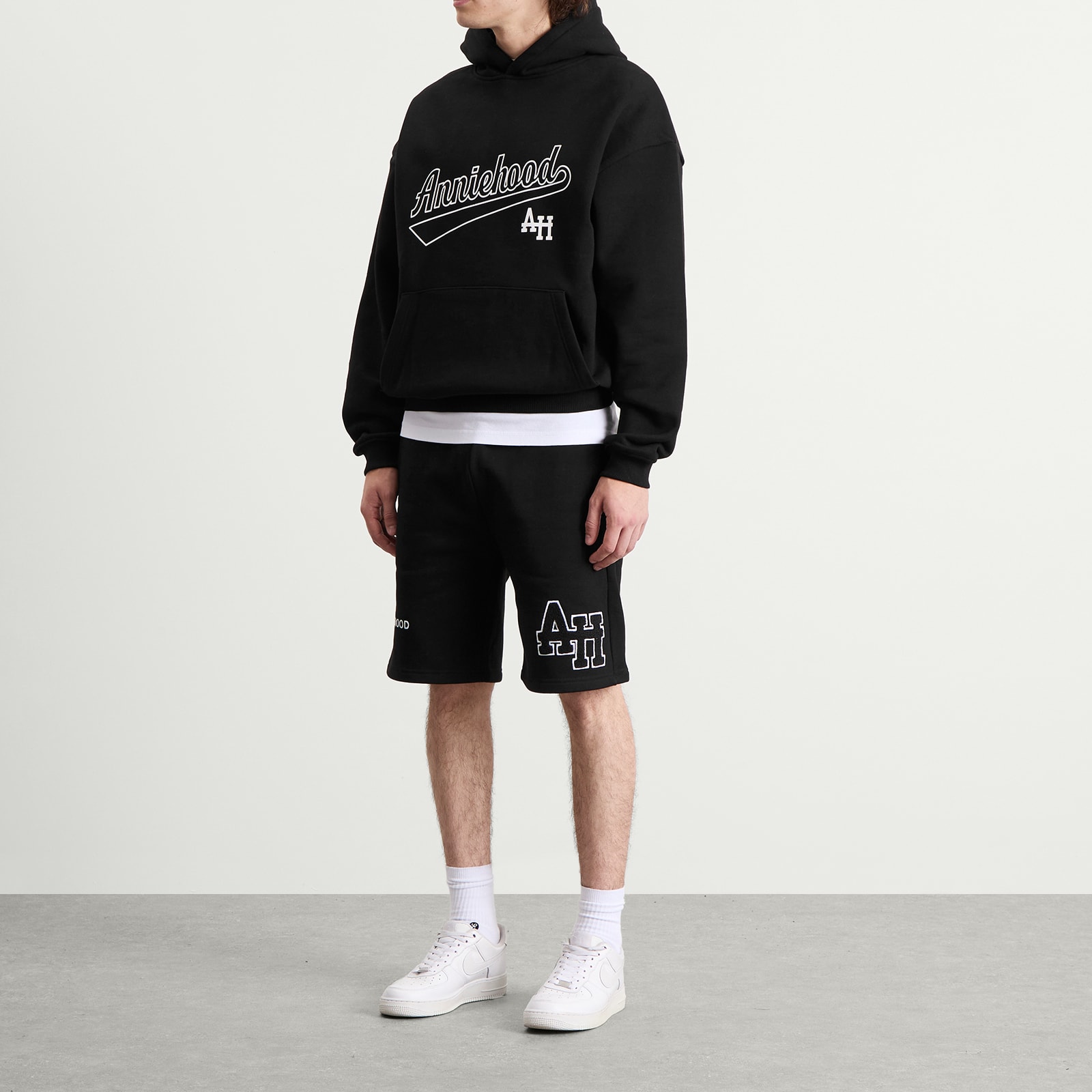 Men's College Sweat Shorts Black/Black