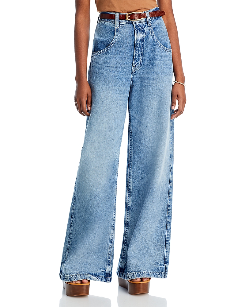 Skater high-rise wide-leg jeans - Blue