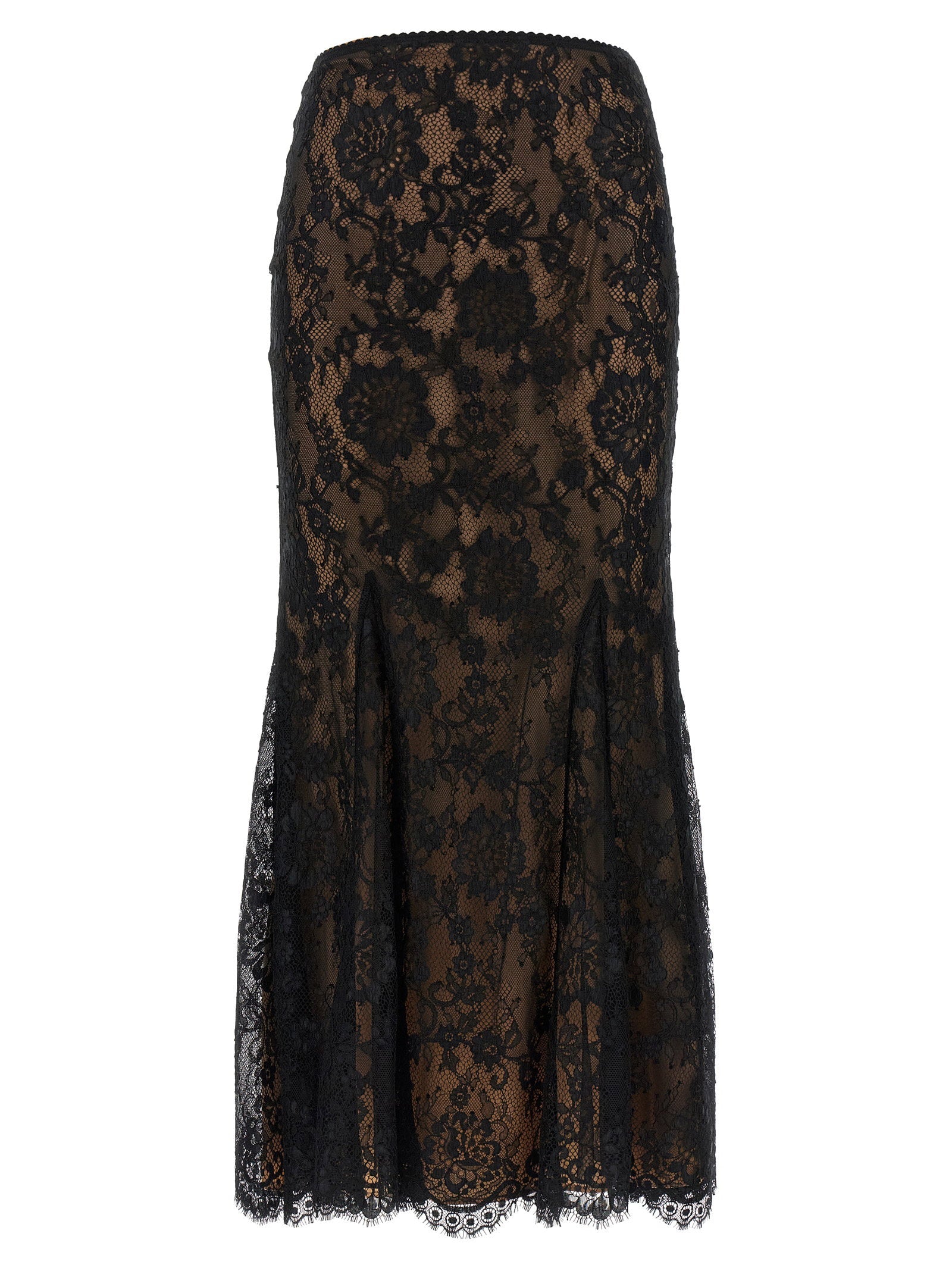 Black Lace Midi Skirt