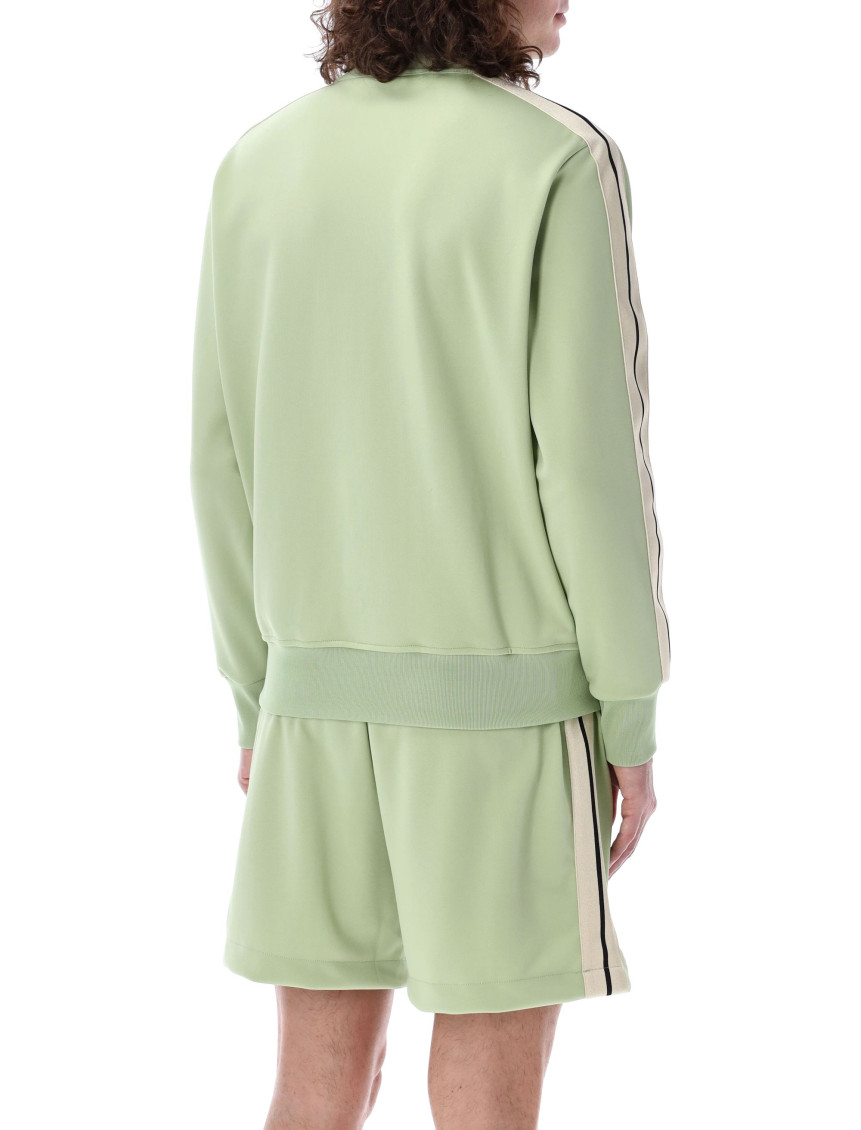 Embroidered logo track jacket - Green