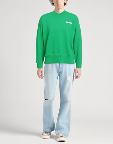 Man Sweatshirt Green Size XL Cotton