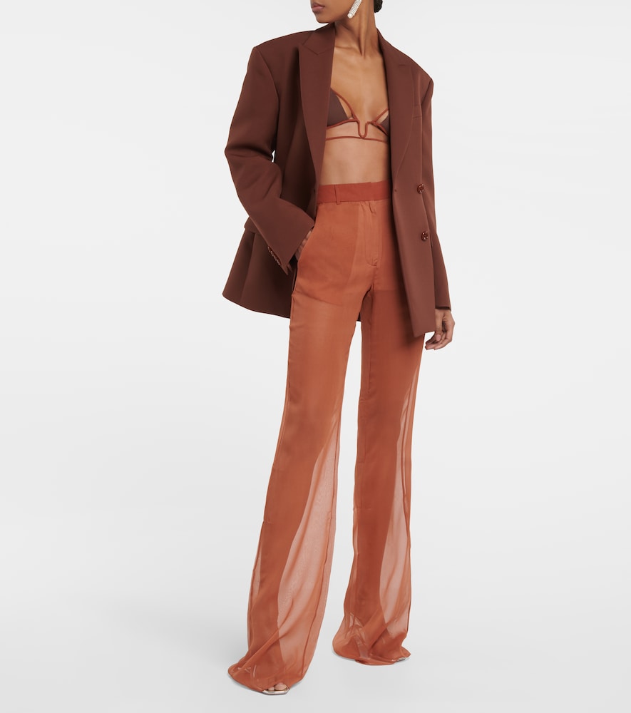 Cutout cotton bra top