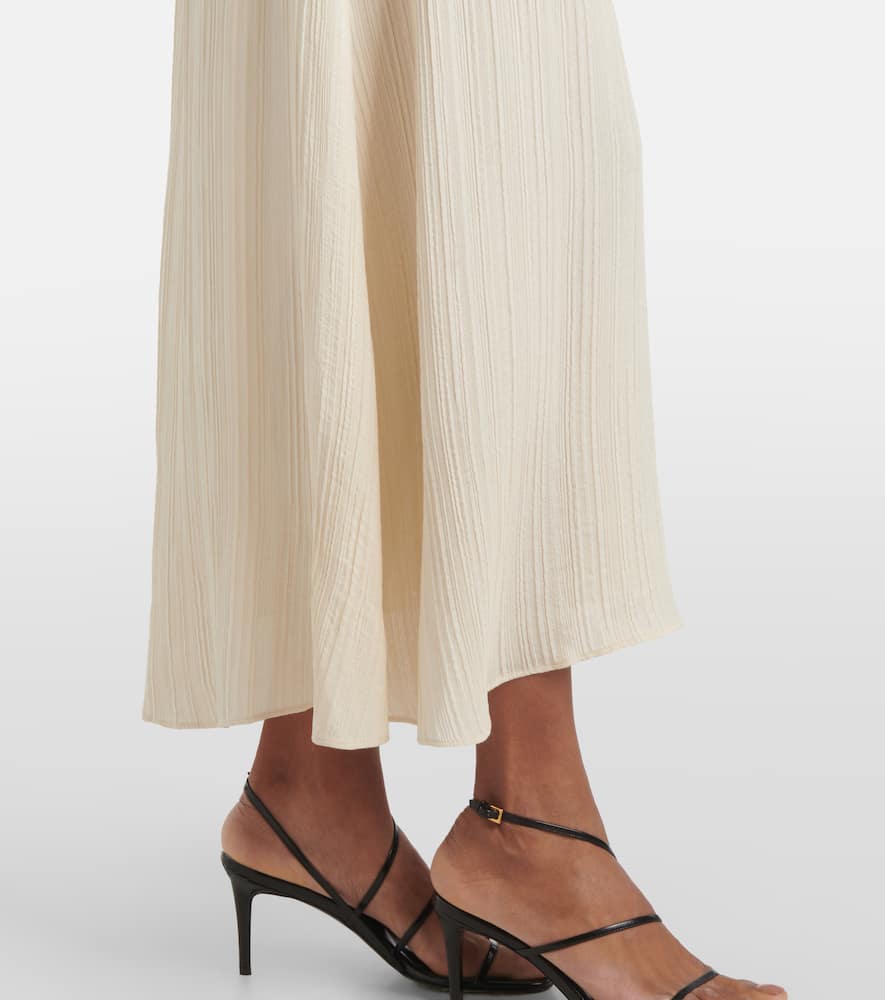 Garnier pleated jacquard midi dress
