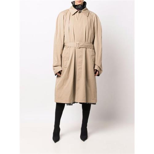 Reversible trench coat in viscose and cotton blend