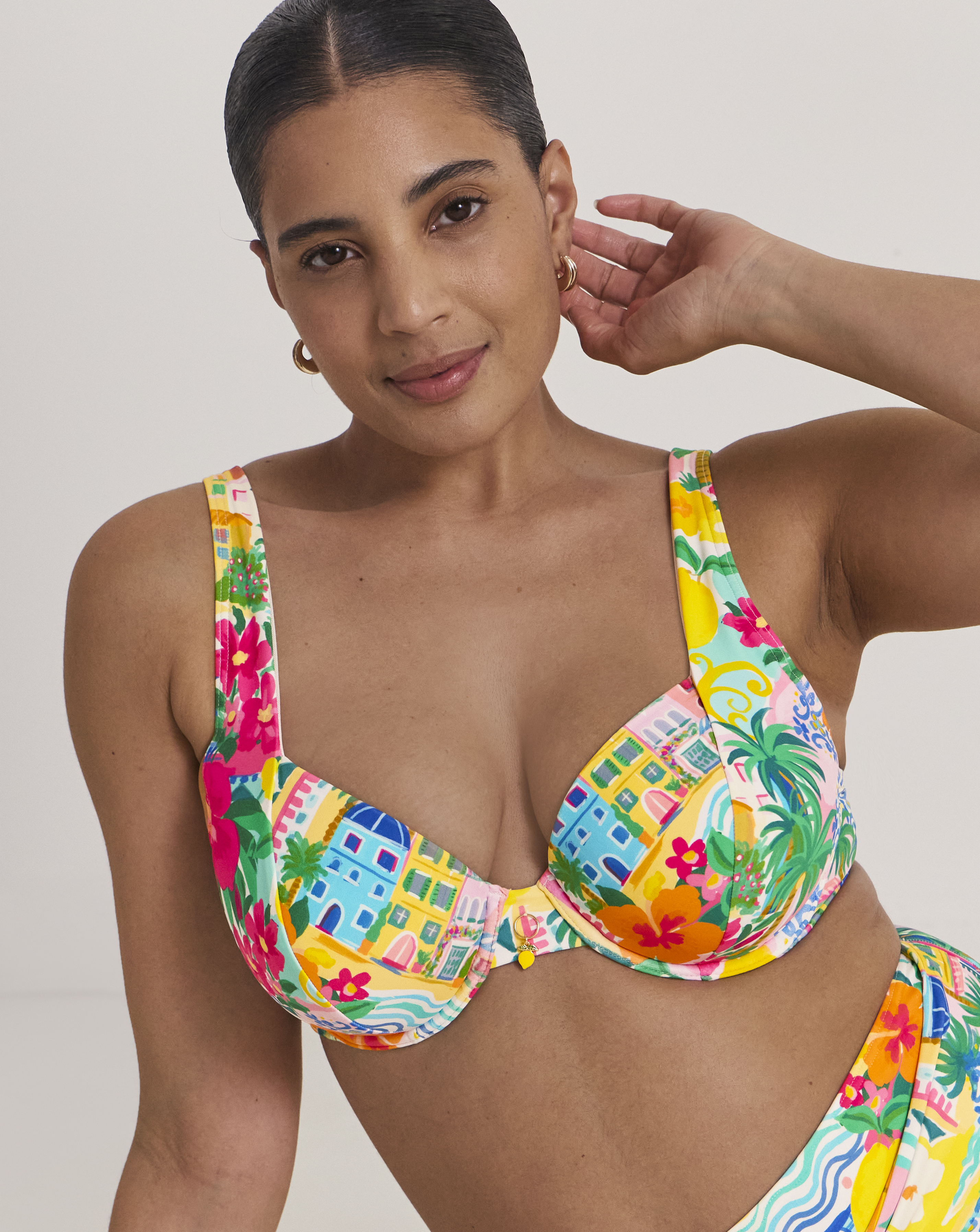 Underwired Printed Bikini Top