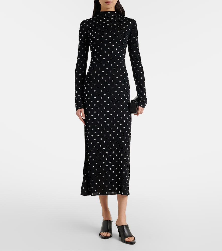 Studded jersey maxi dress