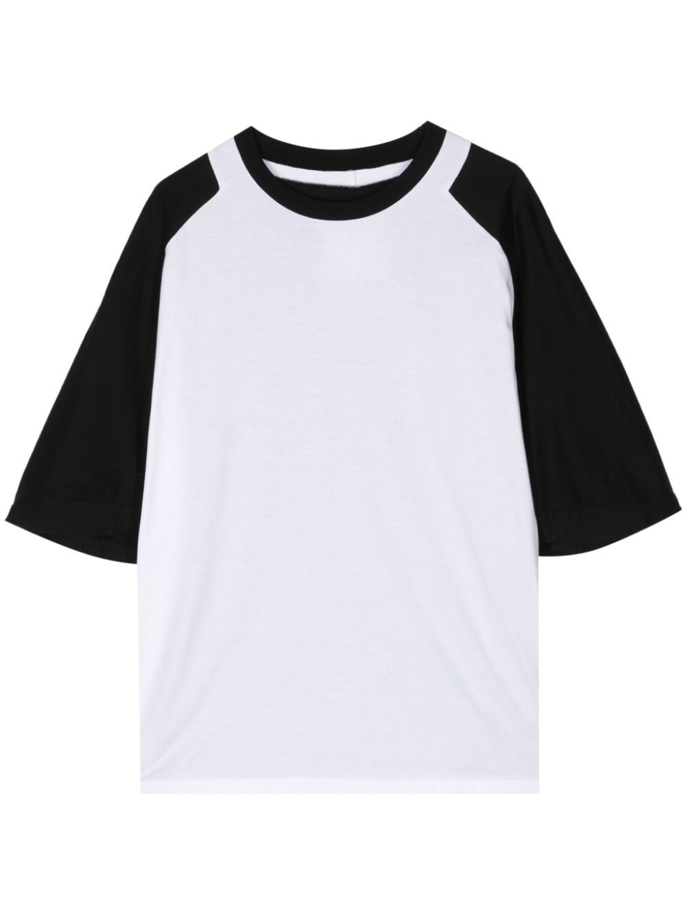 Two-tone cotton T-shirt - White