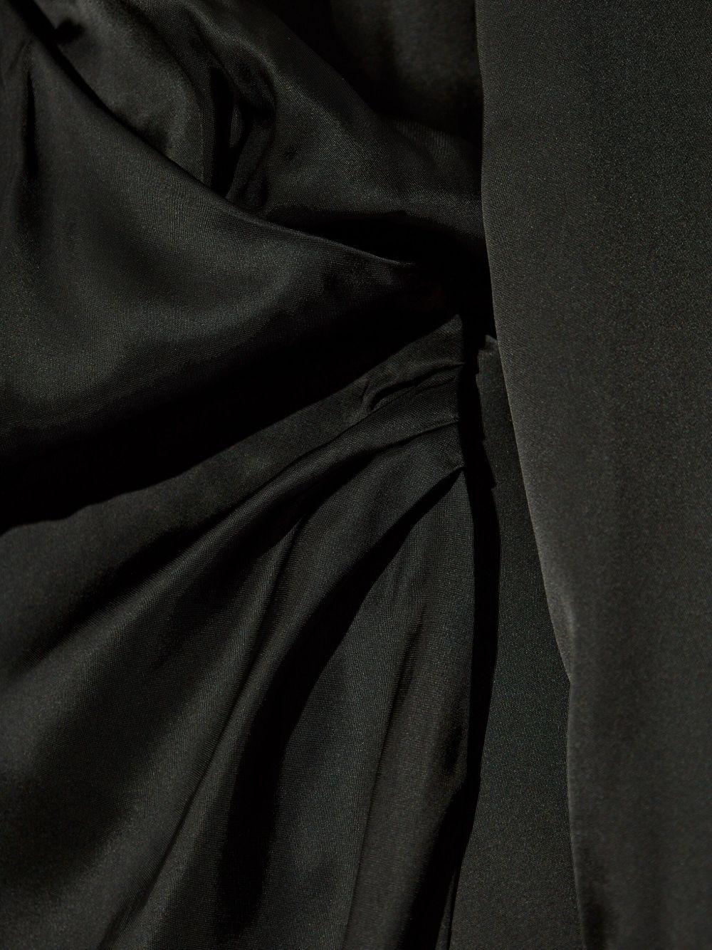Draped Viscose Dress — Black