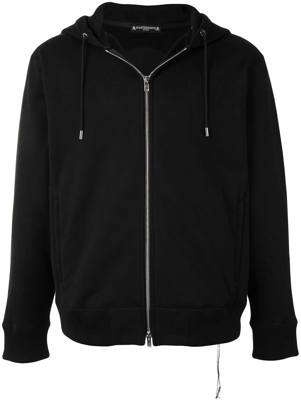 Skull-print cotton hoodie - Black