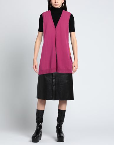 Rossopuro Woman Cardigan Fuchsia Size L Cotton