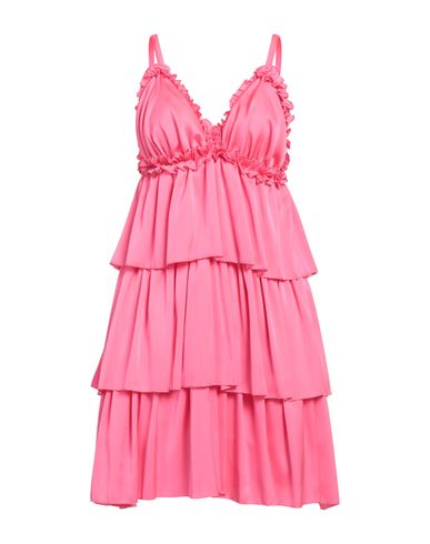 Woman Mini dress Fuchsia Size L Polyester