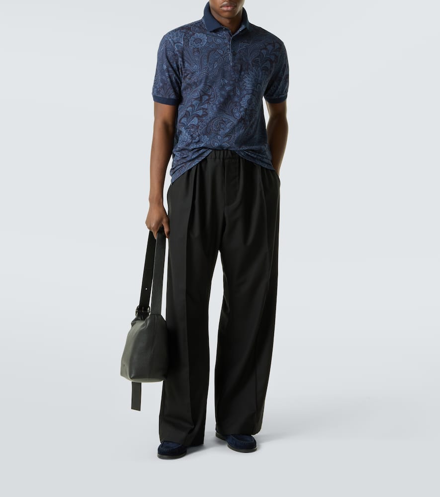 Paisley cotton polo shirt