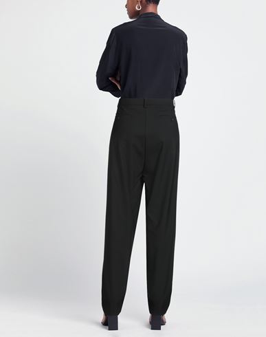 Woman Pants Black Size L Polyester, Wool, Elastane