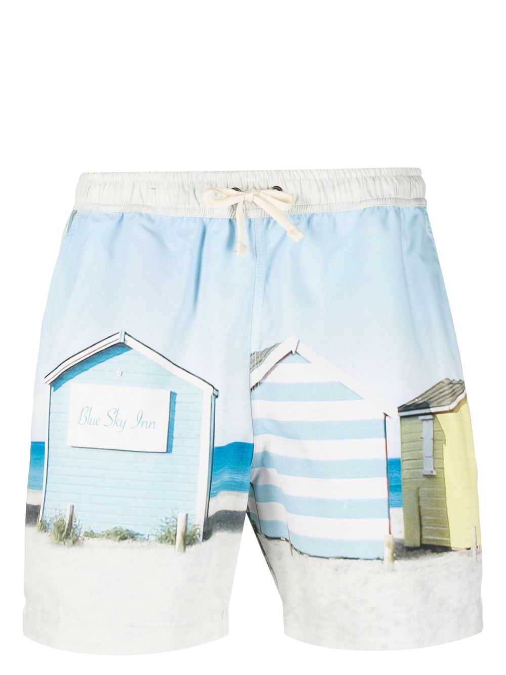 Graphic-print swim shorts