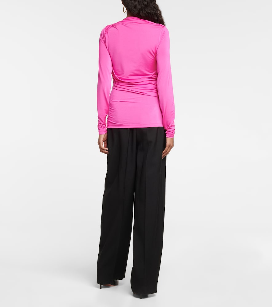 Jersey wrap top