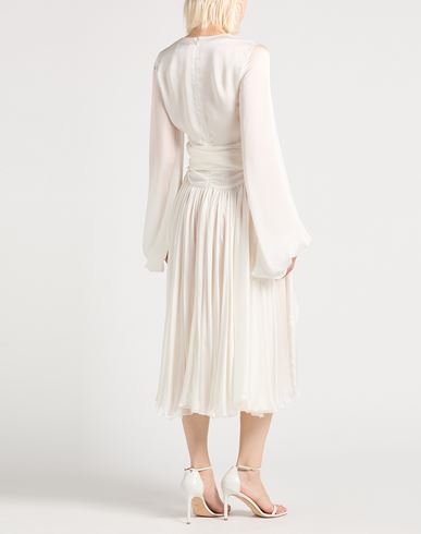 Woman Midi dress Off white Size 8 Silk