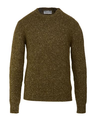 Officine Générale Man Sweater Military green Size L Alpaca wool, Cotton, Polyamide, Wool