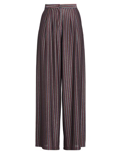Momoní Woman Pants Burgundy Size 6 Polyester, Viscose, Metallic Polyester, Polyamide, Elastane