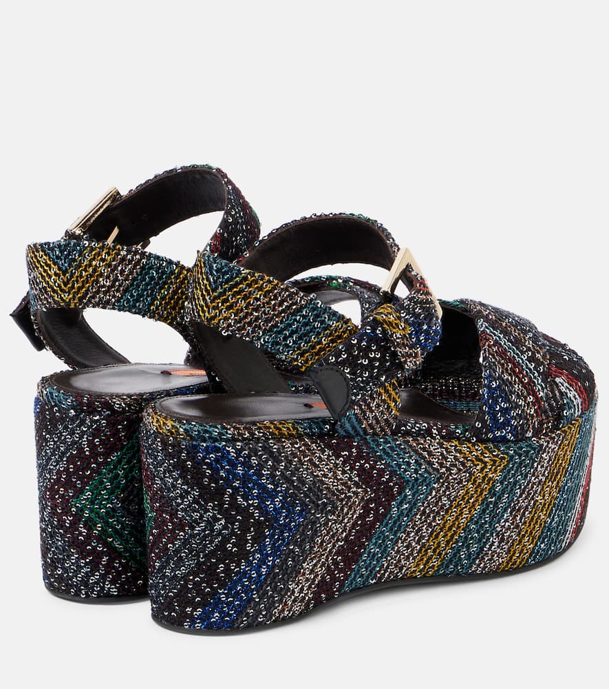 Julia Caperdoni sequined platform sandals