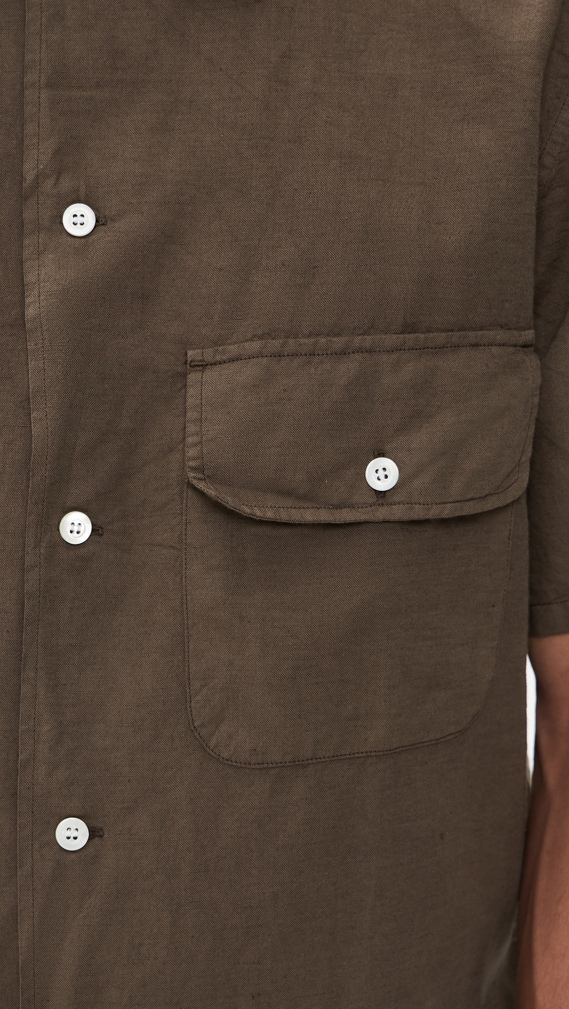 Cotton Linen Shirt Mocha