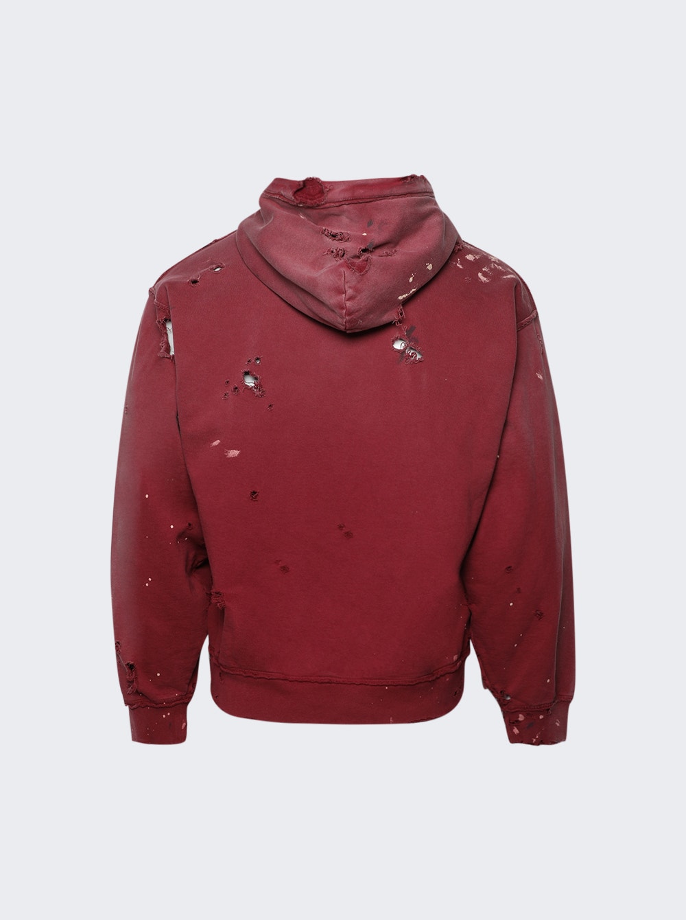 Luke Fleece Hoodie Burgundy