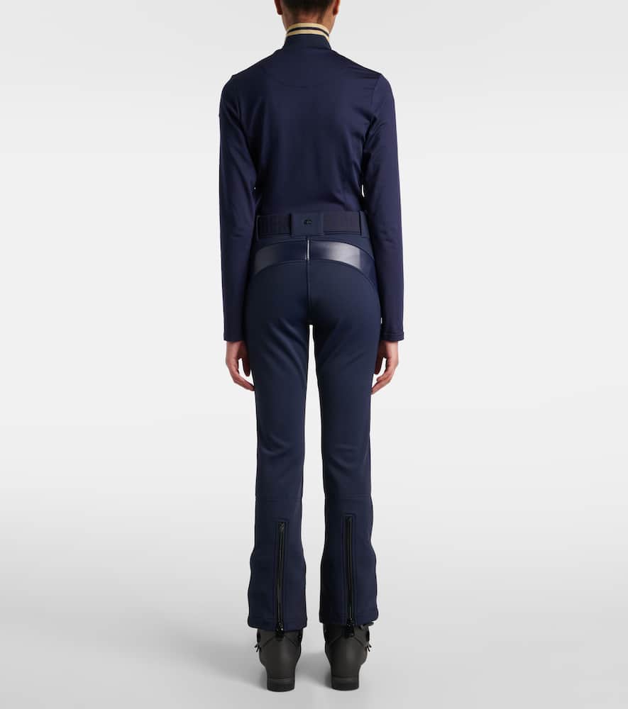 Alessia faux leather-trimmed ski pants
