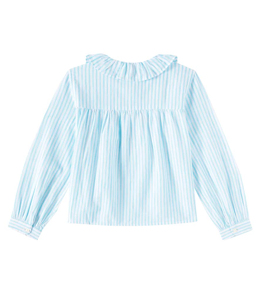 Striped linen and cotton shirt