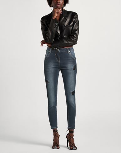 Woman Jeans Blue Size 26 Cotton, Elastane