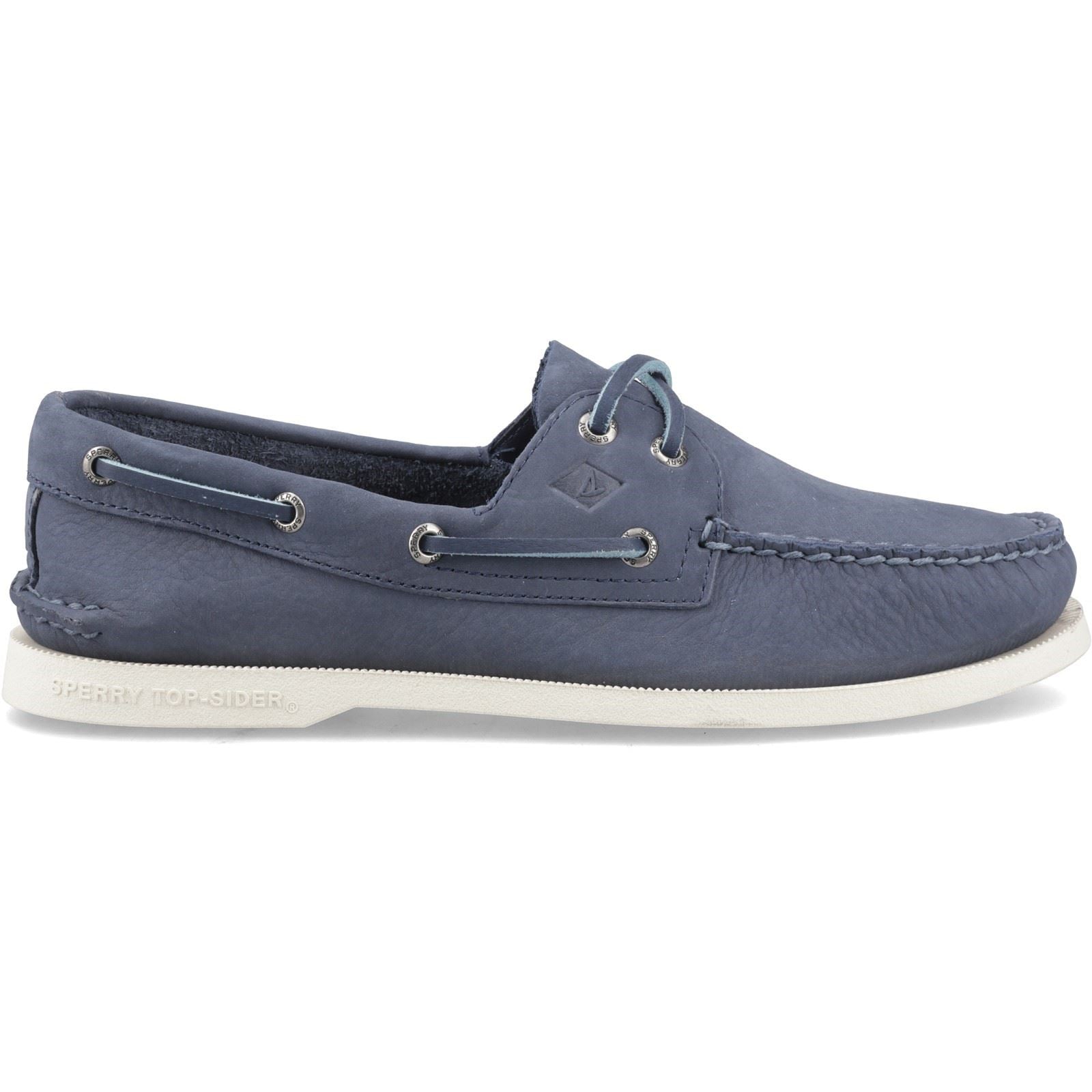 Sperry Authentic 2 Eye Leather Men's Dark Blue Boat Shoe