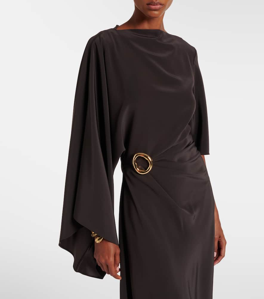 Joya satin twill midi dress
