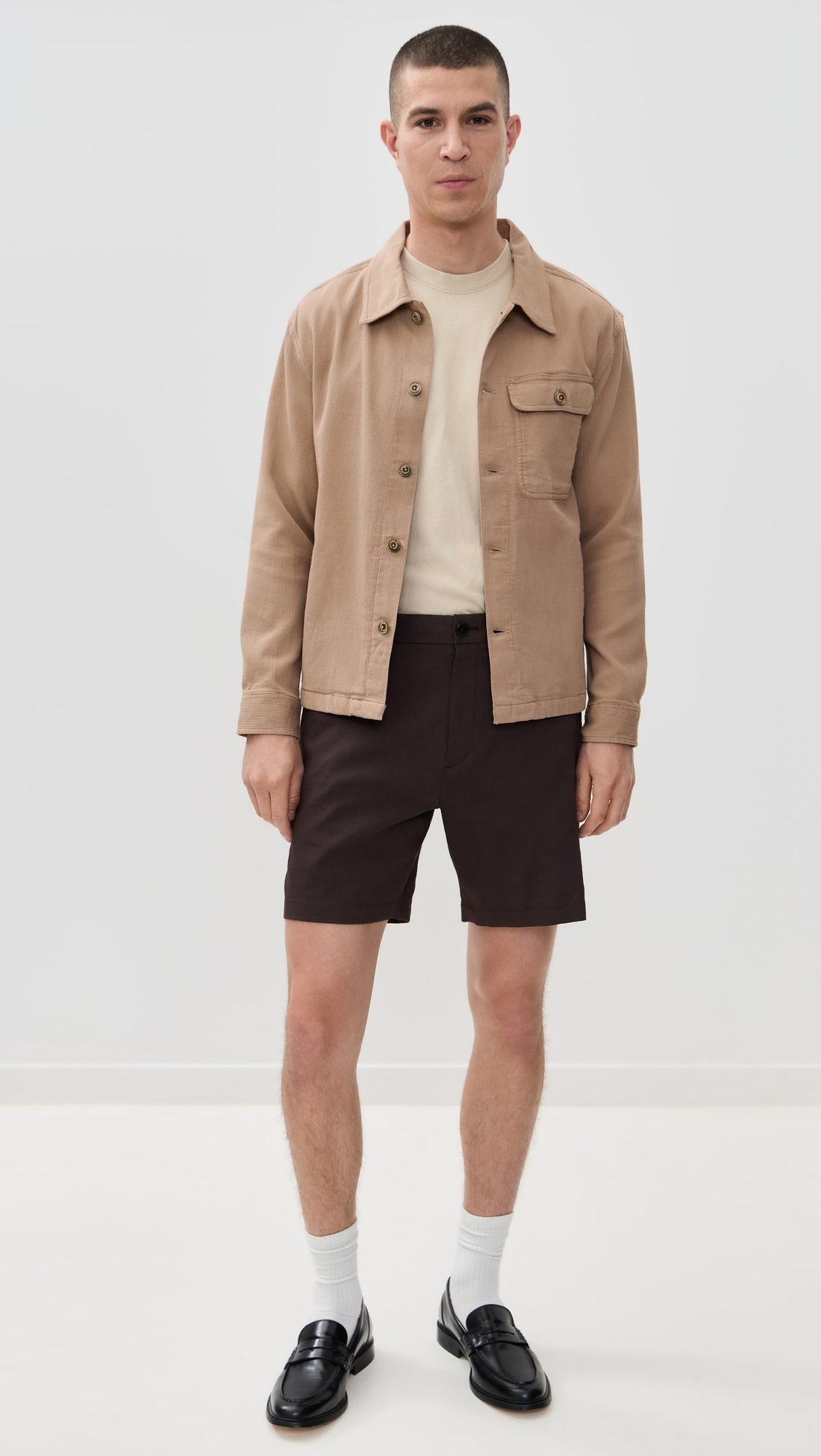 Corridor Bedford Corduroy Military Jacket Khaki