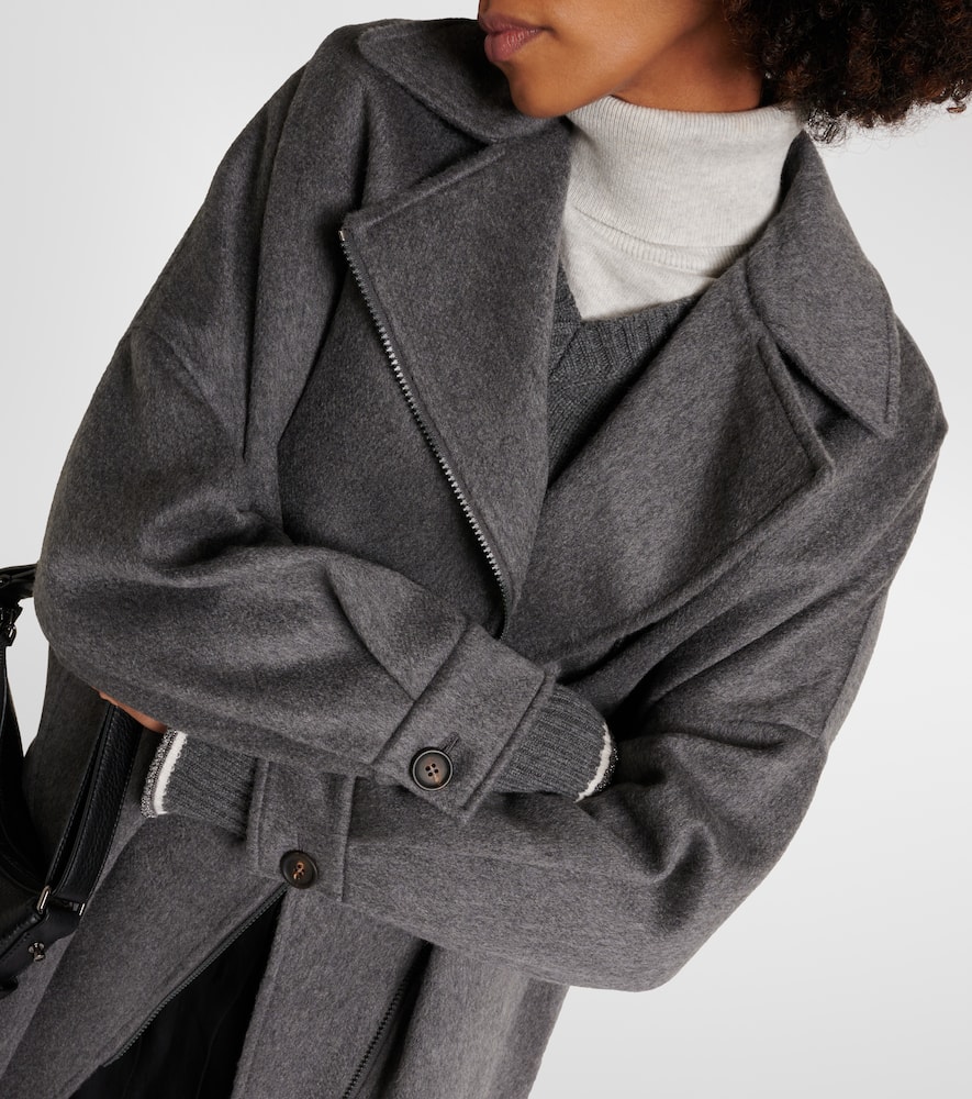 Oversized cashmere car coat
