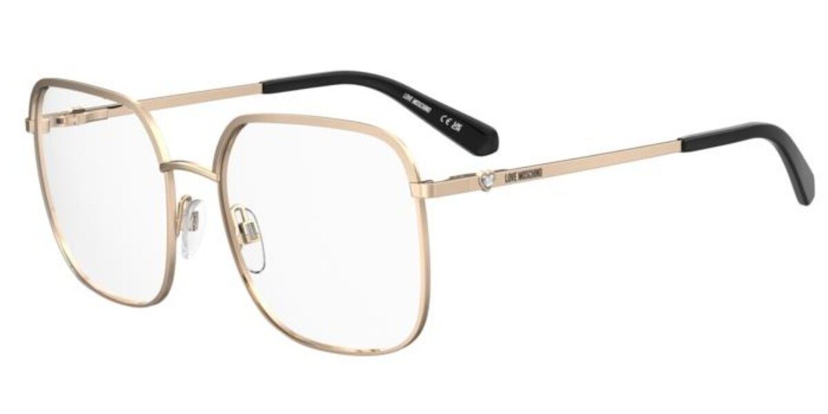 Moschino Love MOL642 000 Women's Eyeglasses Gold Size 56 - Blue Light Block Available