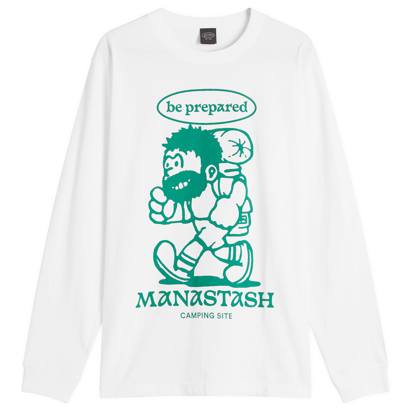 Manastash Men's Long Sleeve Be Prepared T-Shirt in White