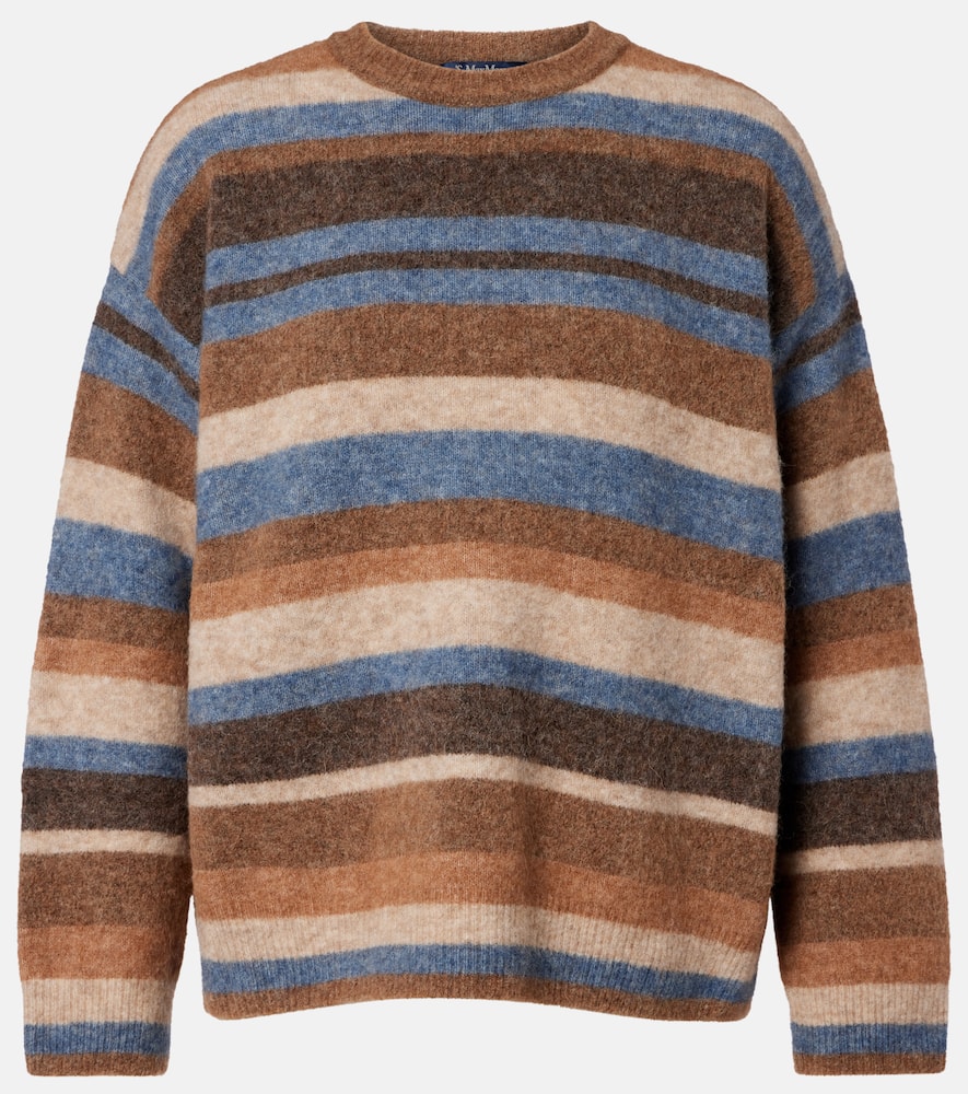 Smmvolare striped alpaca-blend sweater