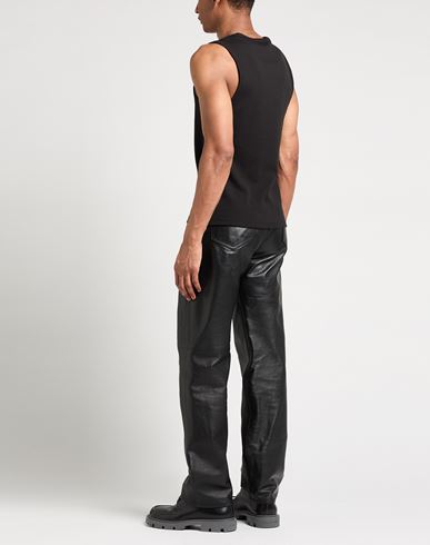 Man Tank top Black Size L Cotton, Elastane