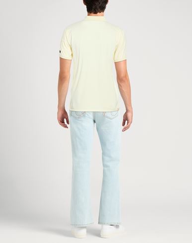 Man Polo shirt Pastel yellow Size 40 Polyamide, Elastane