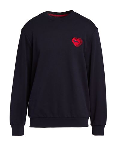 Man Sweatshirt Midnight blue Size S Cotton