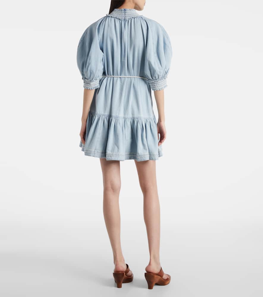 Ascension ruffled denim minidress