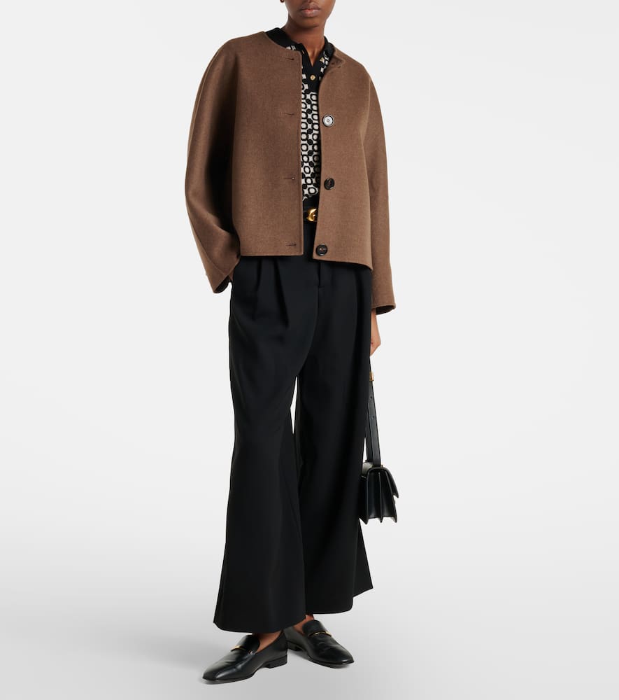 Medera wool jacquard polo sweater
