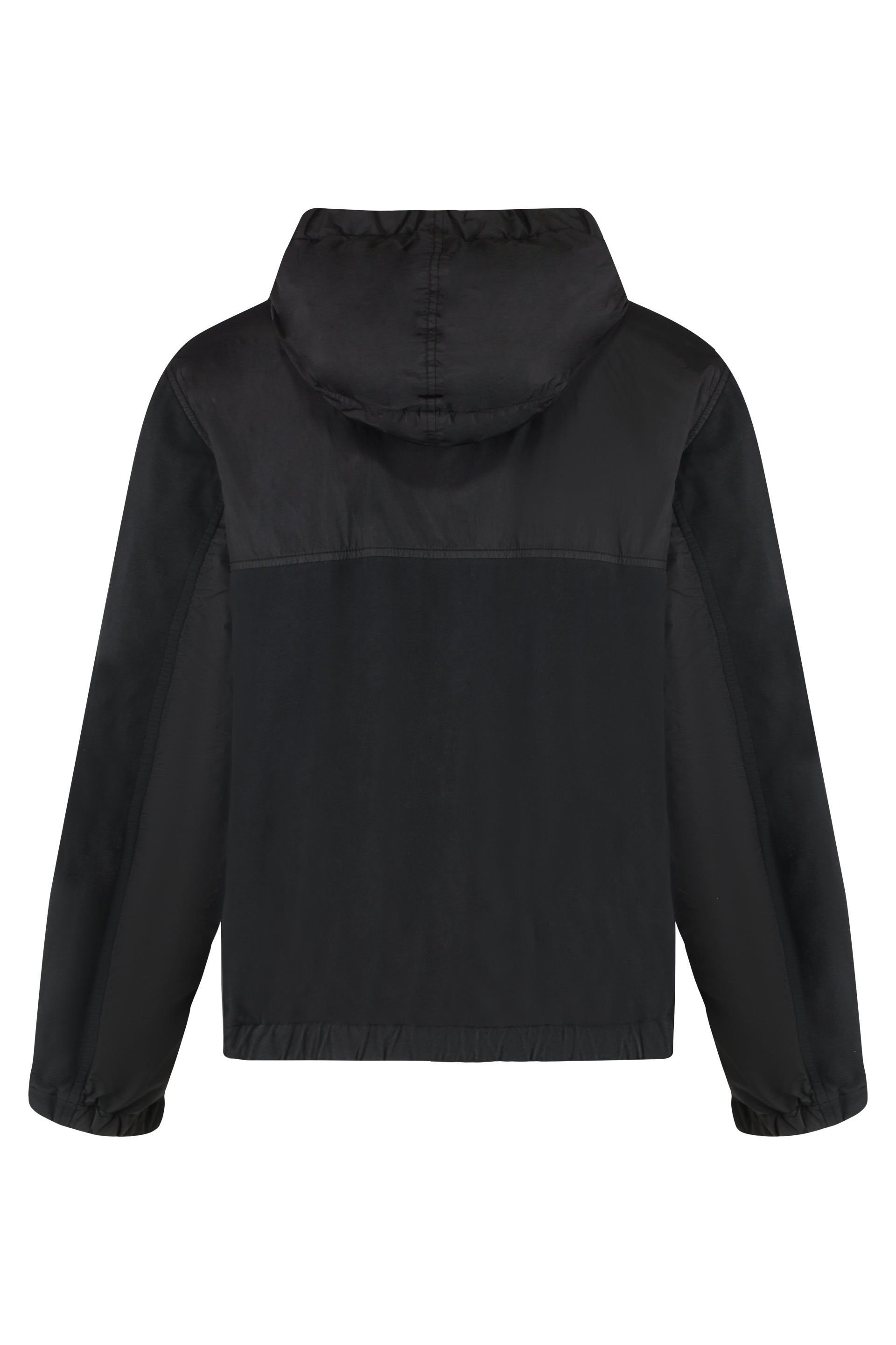 Hooded Windbreaker with Removable Logo Patch