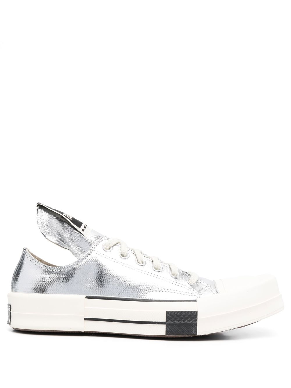 X Converse lacquered low-top sneakers - Silver