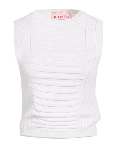 Top Maglia Woman Top White Size S Viscose, Polyamide